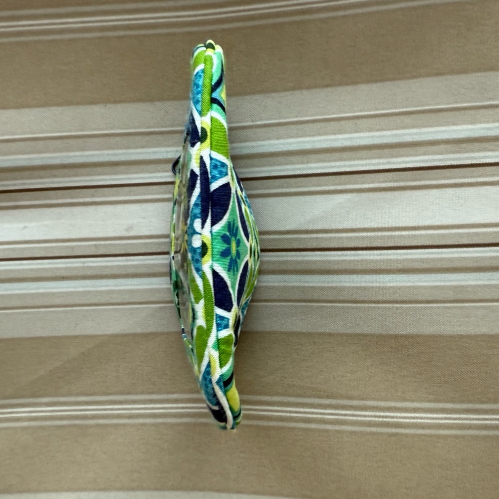 Vera Bradley Navy and Green Floral Coin Pouch - Picture 5 of 5